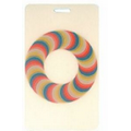 Luggage Tag w/ 3D Lenticular Color Moving Circle Stock Image (Blank)